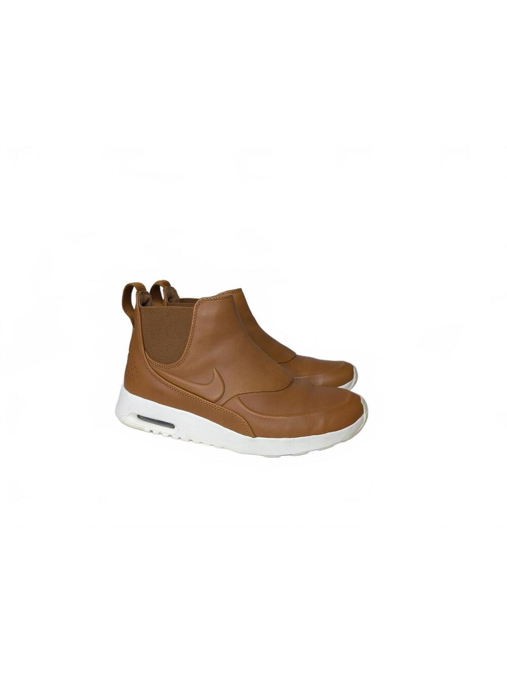 Nike Women's Air Max Thea Mid Brown Leather‎ Ankle Boots Size 9